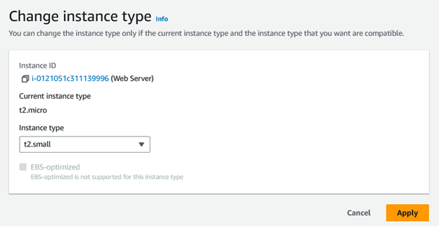 change instance type