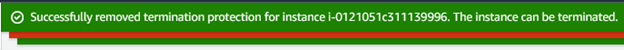successful termination